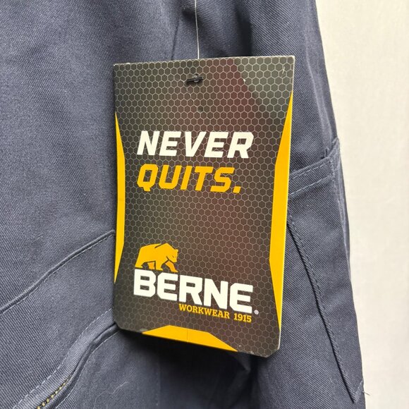 Berne Coveralls Mens Size Small Chest 36-38in Durable Navy Durable Workwear NEW - Picture 7 of 11